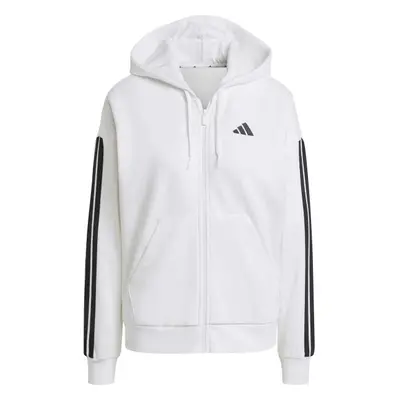 adidas ESSENTIALS 3-STRIPES HOODIE Női pulóver, fehér, méret