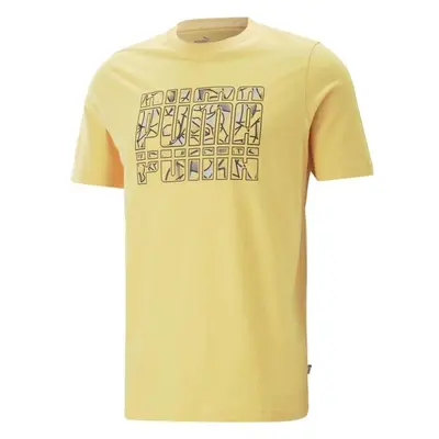 Puma GRAPHICS SUMMER TEE Férfi póló, sárga, méret