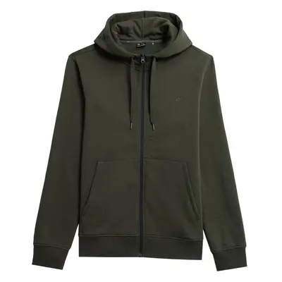 4F SWEATSHIRT FULL ZIP Férfi cipzáras pulóver, khaki, méret