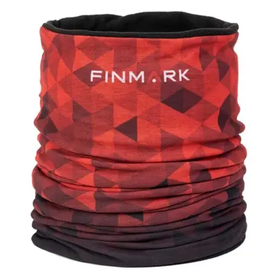 Finmark FSW-211 Multifunkcionális kendő fleece belsővel, piros, méret