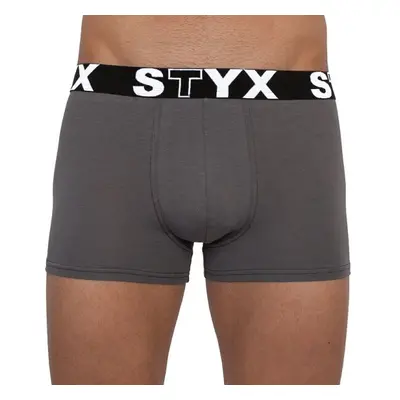 Styx MEN'S BOXERS SPORTS RUBBER Férfi boxeralsó, sötétszürke, méret