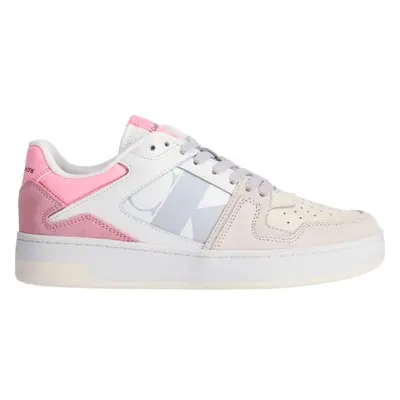 Calvin Klein BASKET CUPSOLE LACEUP MIX LTH WN Női teniszcipő, fehér, méret