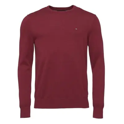 Tommy Hilfiger ESSENTIAL COTTON CREW NECK Férfi kötött pulóver, bordó, méret