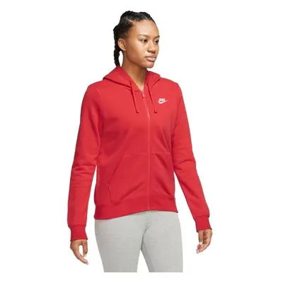 Nike NSW CLUB FLC FZ HOODIE STD Női pulóver, piros, méret