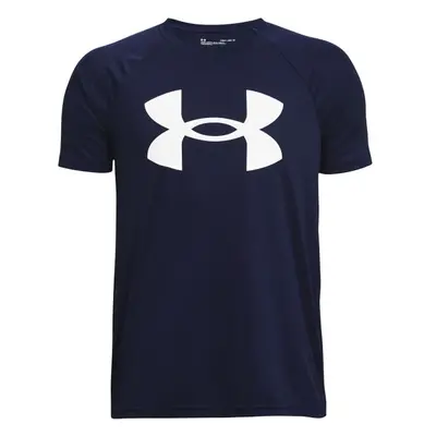 Under Armour TECH BIG LOGO SS Fiú póló, sötétkék, méret