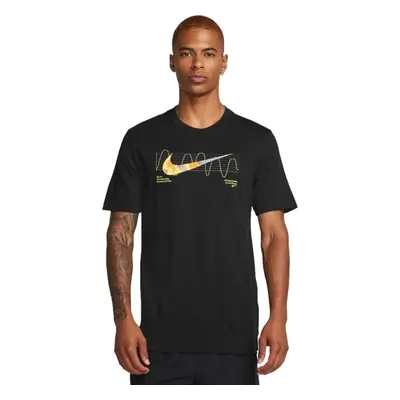 Nike DRI-FIT Férfi póló futáshoz, fekete, méret