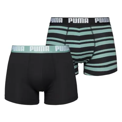 Puma HERITAGE STRIPE BOXER 2P Férfi bokszeralsó, fekete, méret