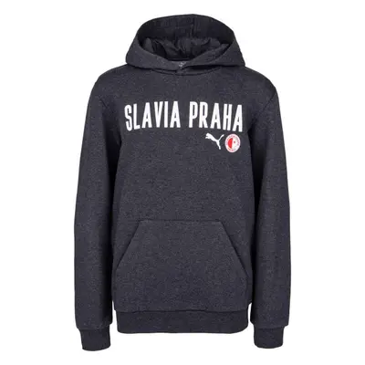 Puma Slavia Prague Graphic Hoody Jr DGRY Fiú pulóver, sötétszürke, méret