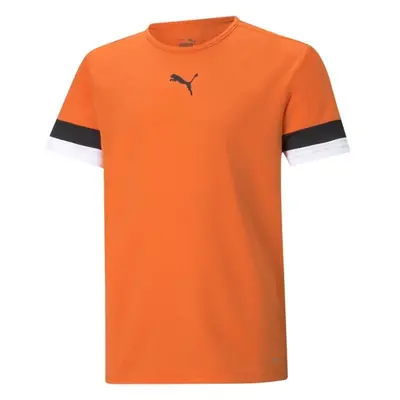 Puma TEAMRISE JERSEY JR Gyerek póló focihoz, narancssárga, méret