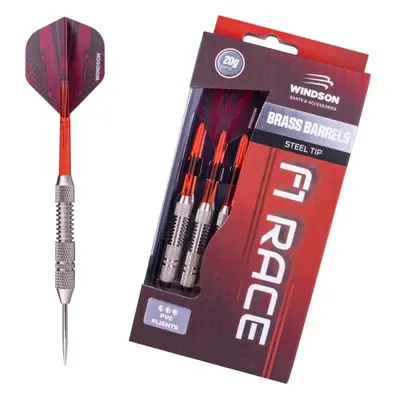 Windson F1 RACE G BRASS SET Sárgaréz darts nyilak fém hegyekkel, piros, méret