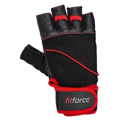 Fitforce FERAL Bőr fitness kesztyű, fekete, méret