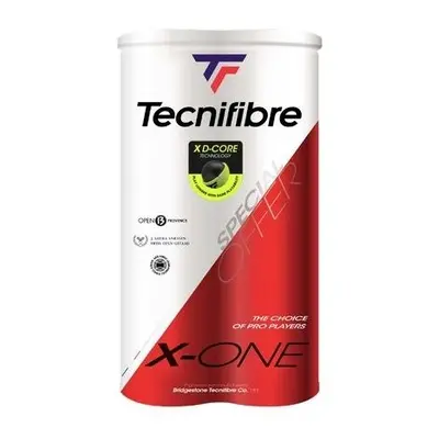 TECNIFIBRE X-ONE BIPACK x PCS Teniszlabda duo csomagban, sárga, méret