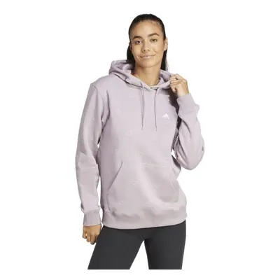 adidas ESSENTIALS MONOGRAM REGULAR FLEECE GRAPHIC HOODIE Női pulóver, lila, méret