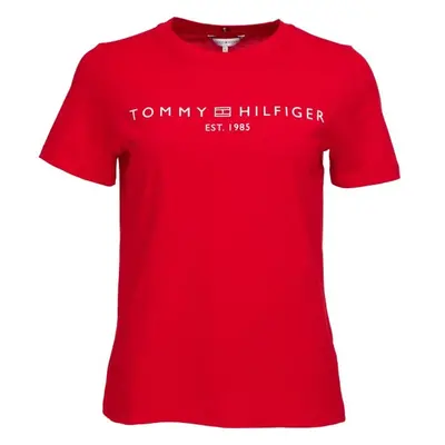 Tommy Hilfiger LOGO CREW NECK Női póló, piros, méret