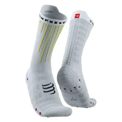 Compressport AERO SOCKS Kerékpáros zokni, fehér, méret