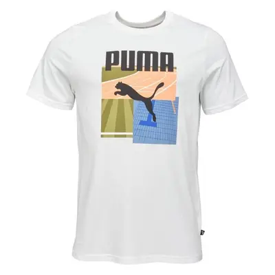 Puma GRAPHIC SUMMER SPORTS TEE Férfi póló, fehér, méret