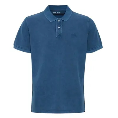 BLEND POLO REGULAR FIT Férfi galléros póló, sötétkék, méret