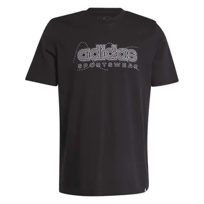 adidas SPORTSWEAR GRAPHIC TEE Férfi póló, fekete, méret