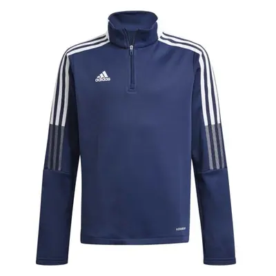 adidas TIRO21 WRM TOPY Junior futball pulóver, sötétkék, méret