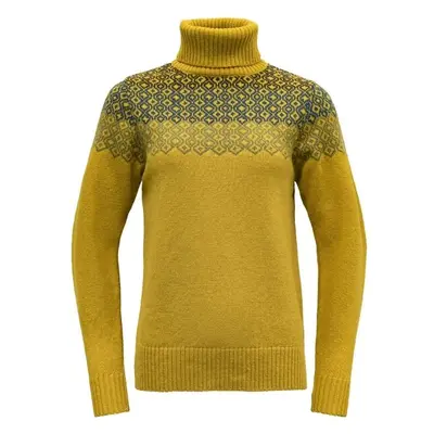 Devold SYVDE WOOL HIGH NECK Női pulóver, sárga, méret