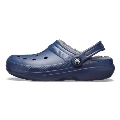 Crocs CLASSIC FUZZ LINED CLOG Női belebújós cipő, sötétkék, méret 36/37