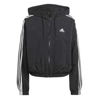 adidas ESSENTIALS 3-STRIPES WOVEN WINDBREAKER Női széldzseki, fekete, méret