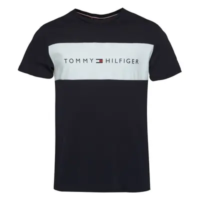 Tommy Hilfiger BLOCK LOGO SS Férfi póló, sötétkék, méret