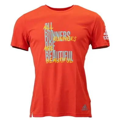 adidas RUN IT TEE Férfi póló futáshoz, piros, méret