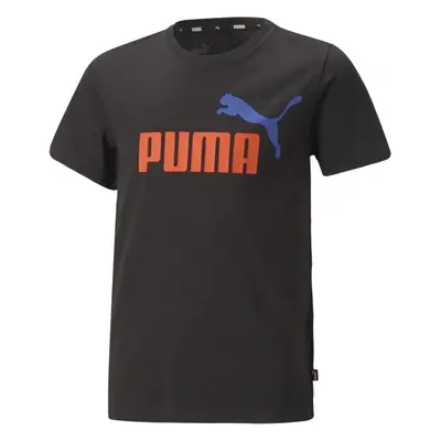 Puma ESS + COL LOGO TEE Fiú póló, fekete, méret