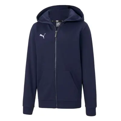 Puma TEAMGOAL CASUALS HOODED JACKET JR Melegítőfelső focira, sötétkék, méret