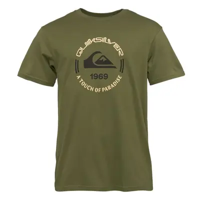 Quiksilver CIRCLE LOGO SS Férfi póló, khaki, méret