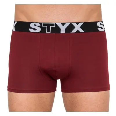 Styx MEN'S BOXERS SPORTS RUBBER Férfi boxeralsó, bordó, méret