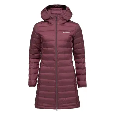 Columbia LAKE II DOWN LONG HOODED JACKET Női télikabát, bordó, méret