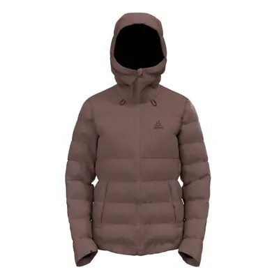 Odlo W SEVERIN N-THERMIC HOODE INSULATED JACKET Női tollkabát, barna, méret