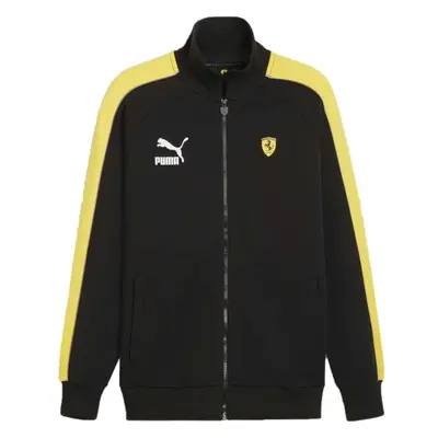 Puma FERRARI RACE ICONIC T7 TRACK JACKET Férfi cipzáros pulóver, fekete, méret