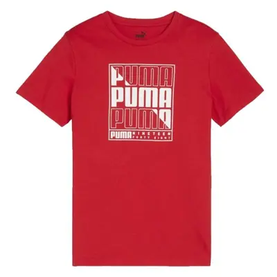 Puma GRAPHICS WORDING TEE B Fiú póló, piros, méret