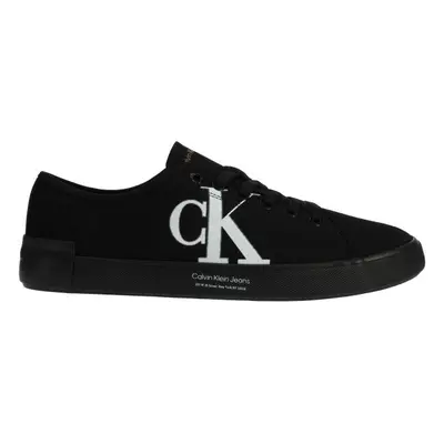 Calvin Klein VULC LOW OVERSIZED BRAND Rövid szárú férfi teniszcipő, fekete, méret