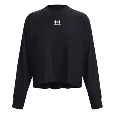 Under Armour UA RIVAL TERRY OVERSIZED CRW Női edző póló, fekete, méret