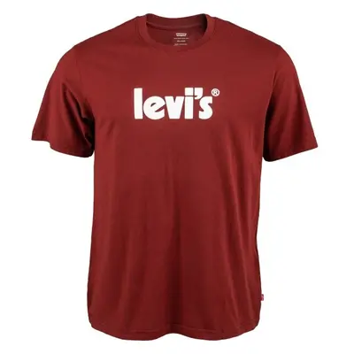 Levi's® SS RELAXED FIT TEE Férfi póló, bordó, méret