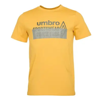 Umbro LINEAR BOX LOGO GRAPHIC TEE Férfi póló, sárga, méret