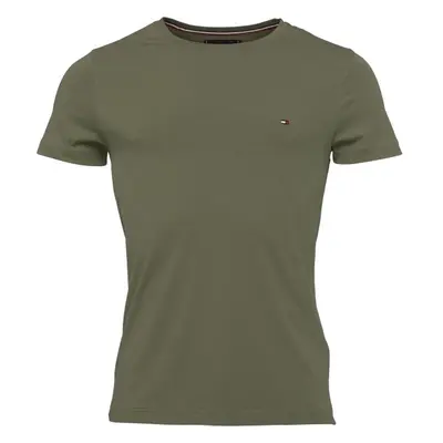 Tommy Hilfiger STRETCH SLIM FIT Férfi póló, khaki, méret