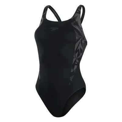 Speedo HYPERBOOM SPLICE MUSCLEBACK Női fürdőruha, fekete, méret