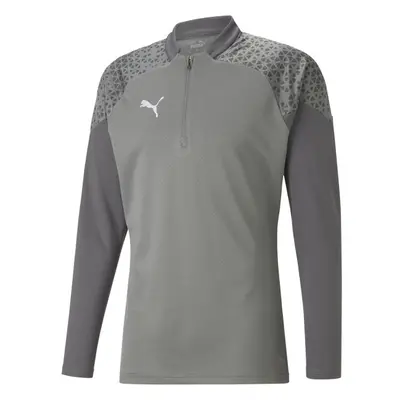 Puma TEAMCUP TRAINING 1/4 ZIP TOP Férfi sportos pulóver, szürke, méret