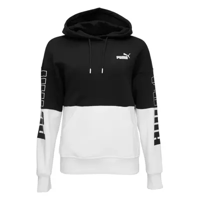 Puma POWER COLOR BLOCK HOODIE Női pulóver, fekete, méret