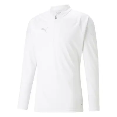 Puma TEAMCUP TRAINING 1/4 ZIP TOP Férfi sportos pulóver, fehér, méret