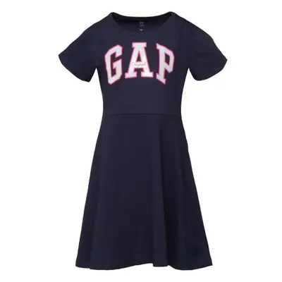 GAP SHORT SLEEVE LOGO Lány ruha, sötétkék, méret