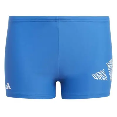 adidas BAR LOG BOXER Fiú úszónadrág, kék, méret