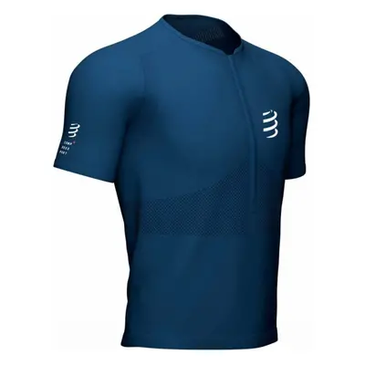 Compressport TRAIL HALF-ZIP FITTED SS TOP Férfi futómez, sötétkék, méret