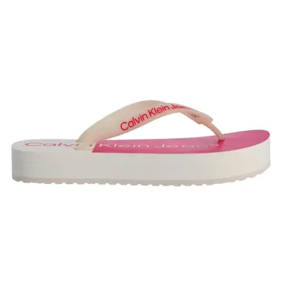 Calvin Klein BEACH SANDAL FLATFORM Női flip-flop papucs, fehér, méret