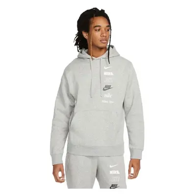 Nike CLUB+ BB PO HOODIE MLOGO Férfi pulóver, szürke, méret